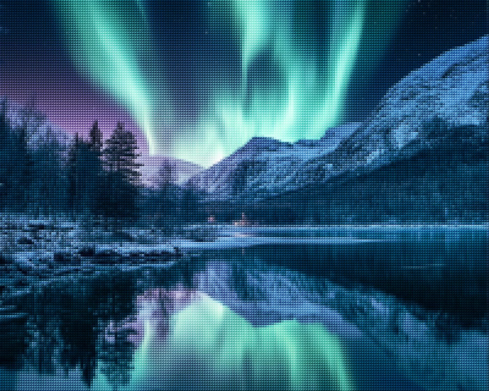 Aurora Over Quiet Northern Lake