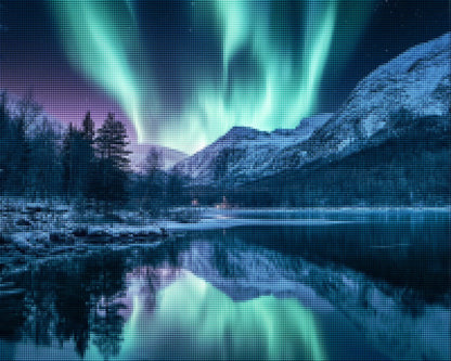 Aurora Over Quiet Northern Lake