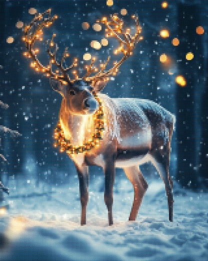 Majestic Reindeer in Snowy Landscape