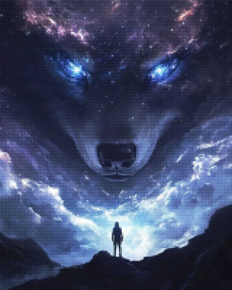 Giant Wolf with Deep Eyes