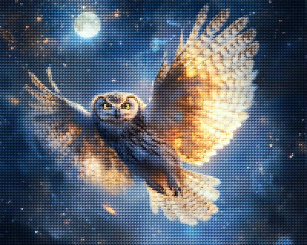 Dreamy Owl Floating in Air