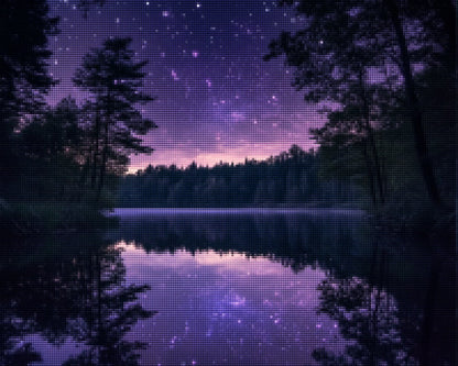 Lake Reflecting the Starry Sky