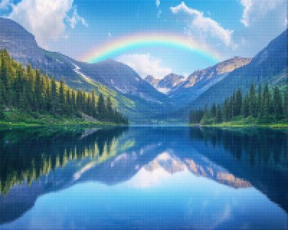 Tranquil Lake in Mountain Valley