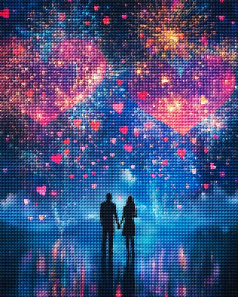 Couple Watching Spectacular Display