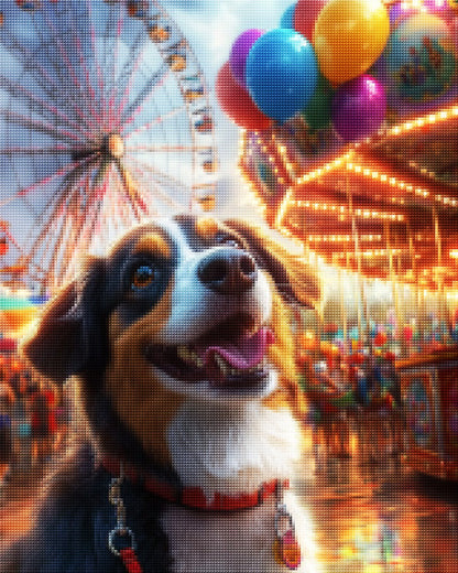Dog Ready for Carousel Ride