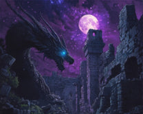 Shadow Dragon in Ancient Ruins
