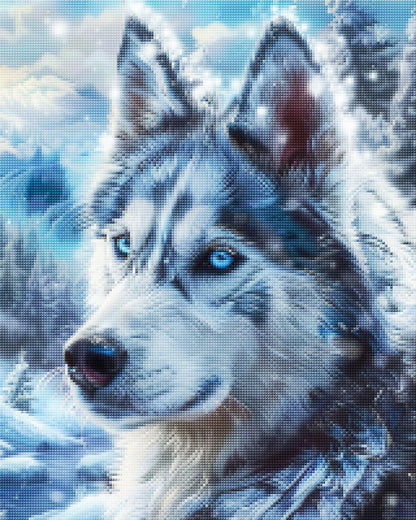 Wolf With Blue Eyes