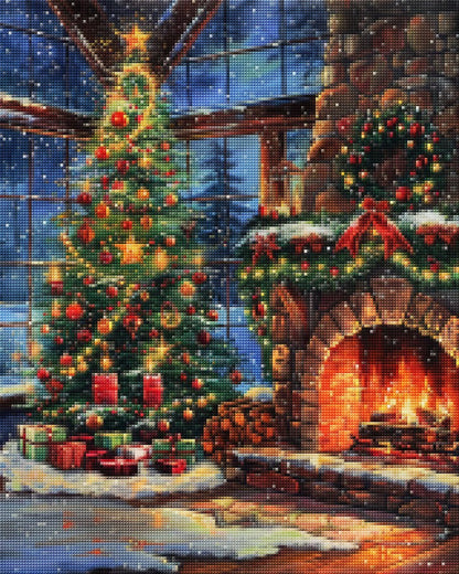 Christmas Tree By The Fire