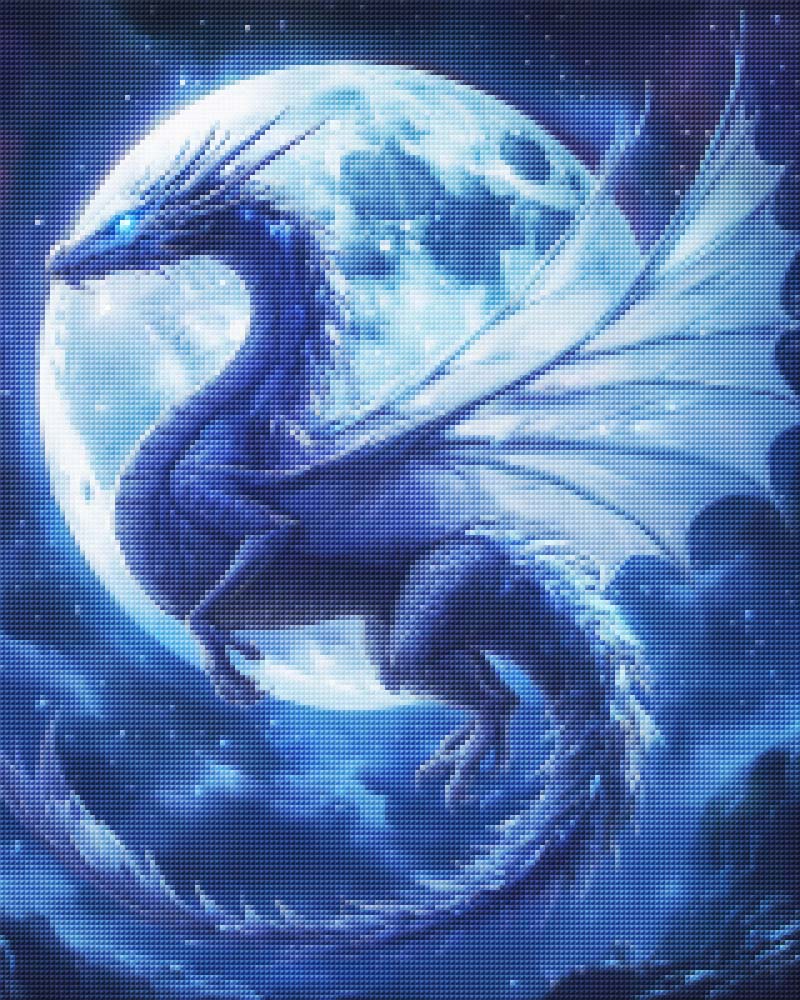 Moonlit Silver Dragon