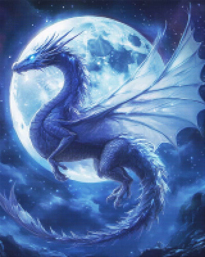 Moonlit Silver Dragon