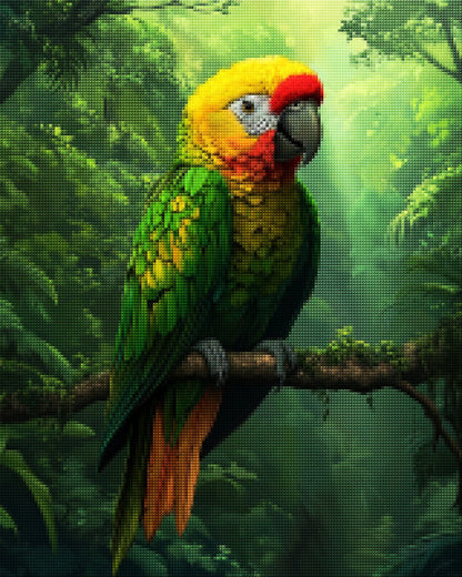 Golden Crowned Parrot on Branch