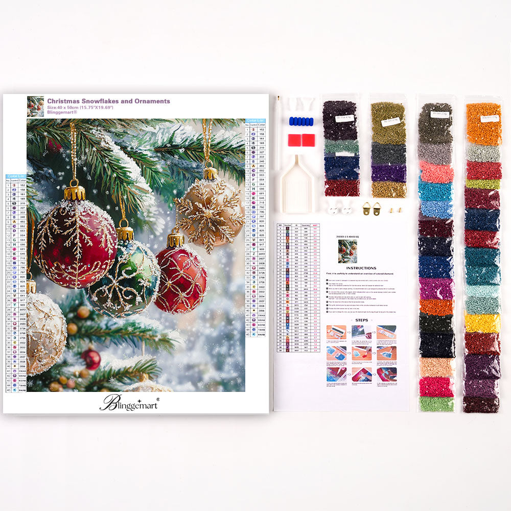 Christmas Snowflakes and Ornaments
