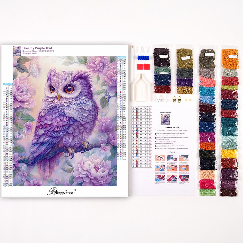 Dreamy Purple Owl