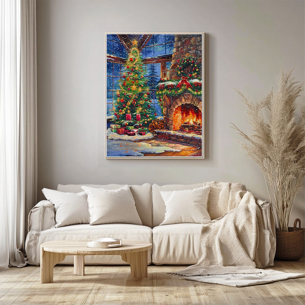 Christmas Tree By The Fire