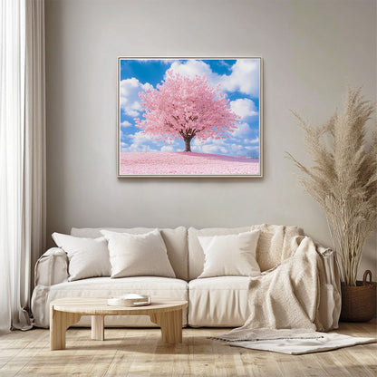 Pink Cherry Tree in Full Bloom