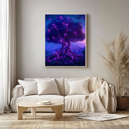 Huge Magical Tree with Glowing Vines