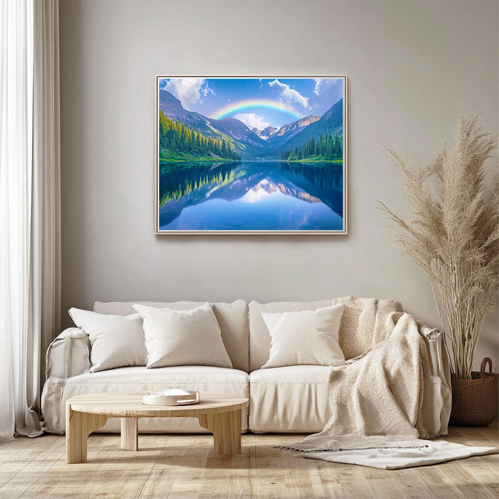 Tranquil Lake in Mountain Valley