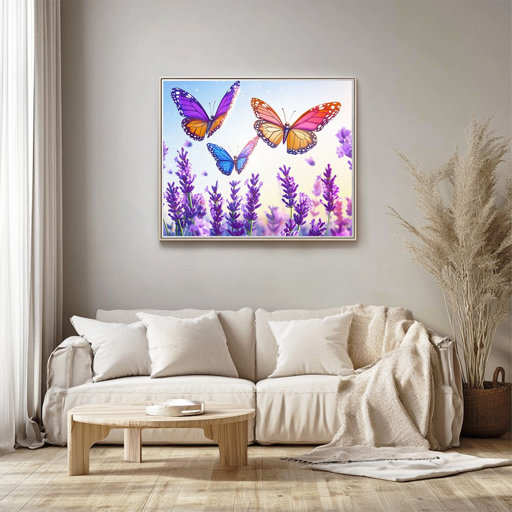 Colorful Butterflies in Flight
