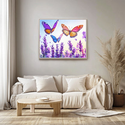 Colorful Butterflies in Flight