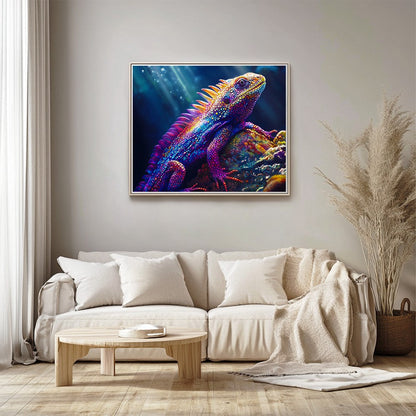 Deep-Sea Lizard with Colorful Scales