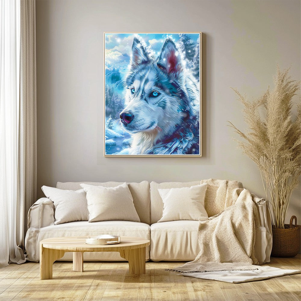 Wolf With Blue Eyes