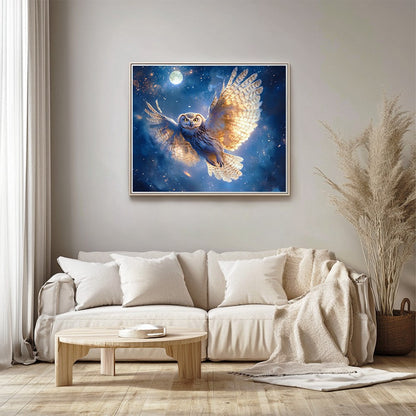 Dreamy Owl Floating in Air