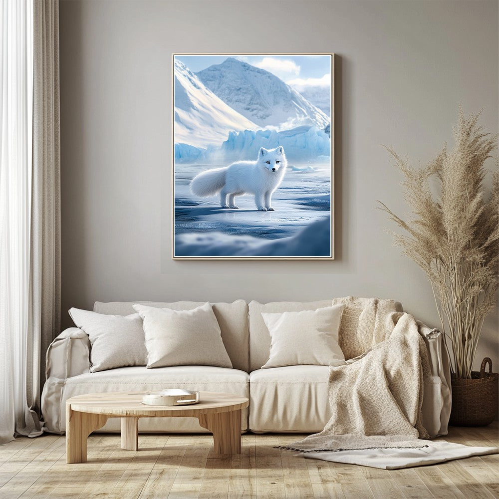 Arctic Fox on Ice Field