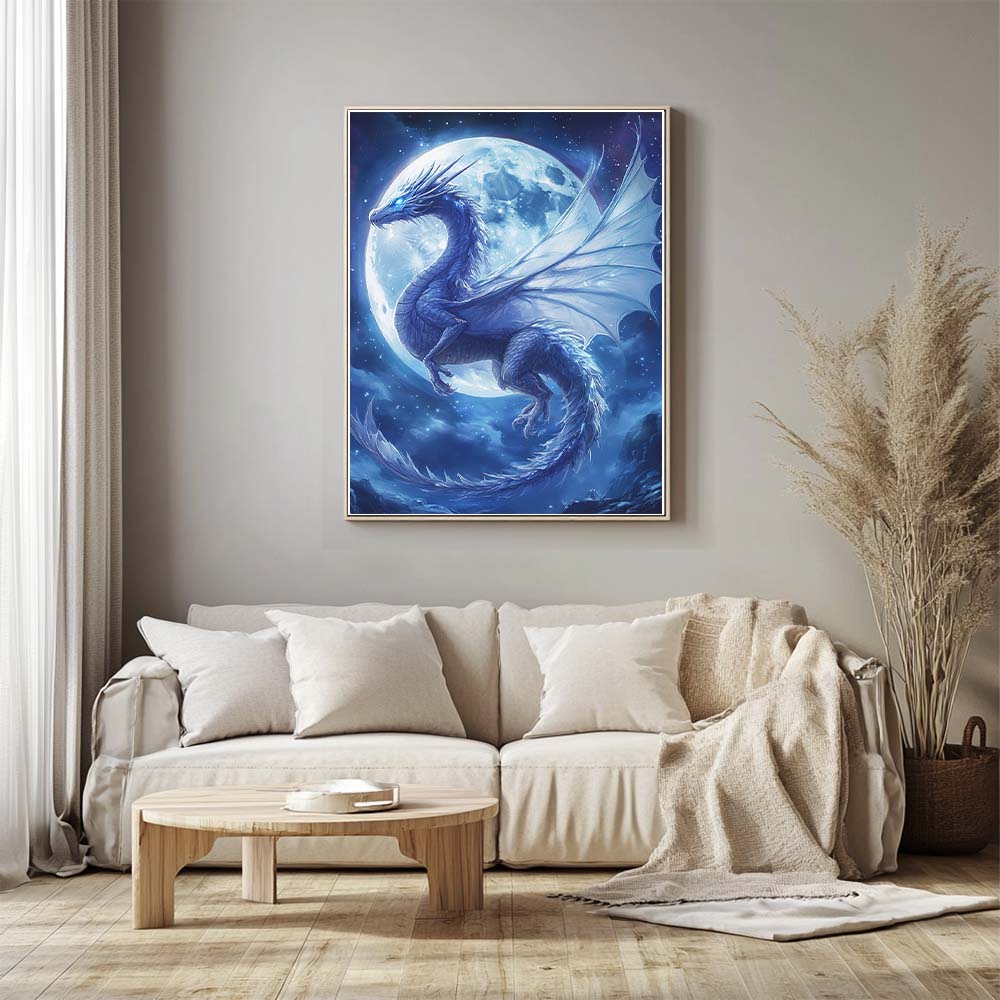 Moonlit Silver Dragon