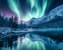 Aurora Over Quiet Northern Lake