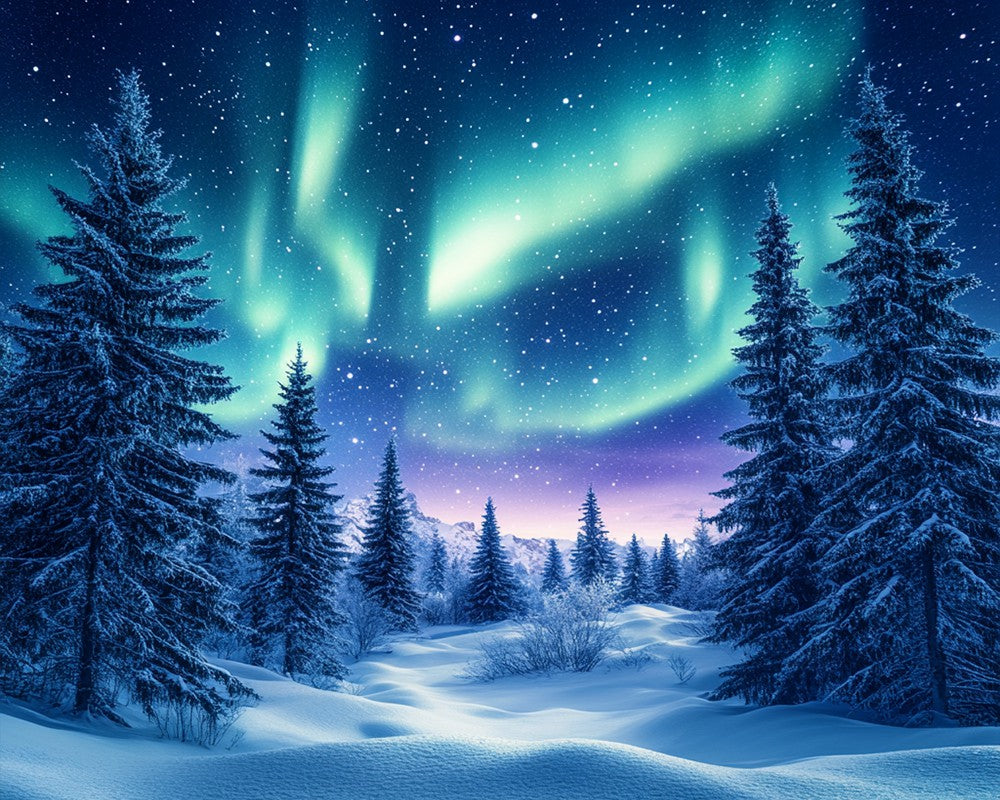 Blue Winter Landscape
