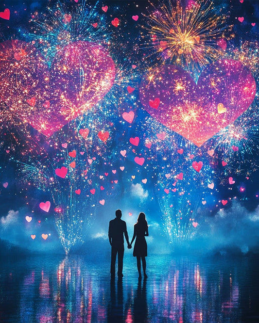 Couple Watching Spectacular Display