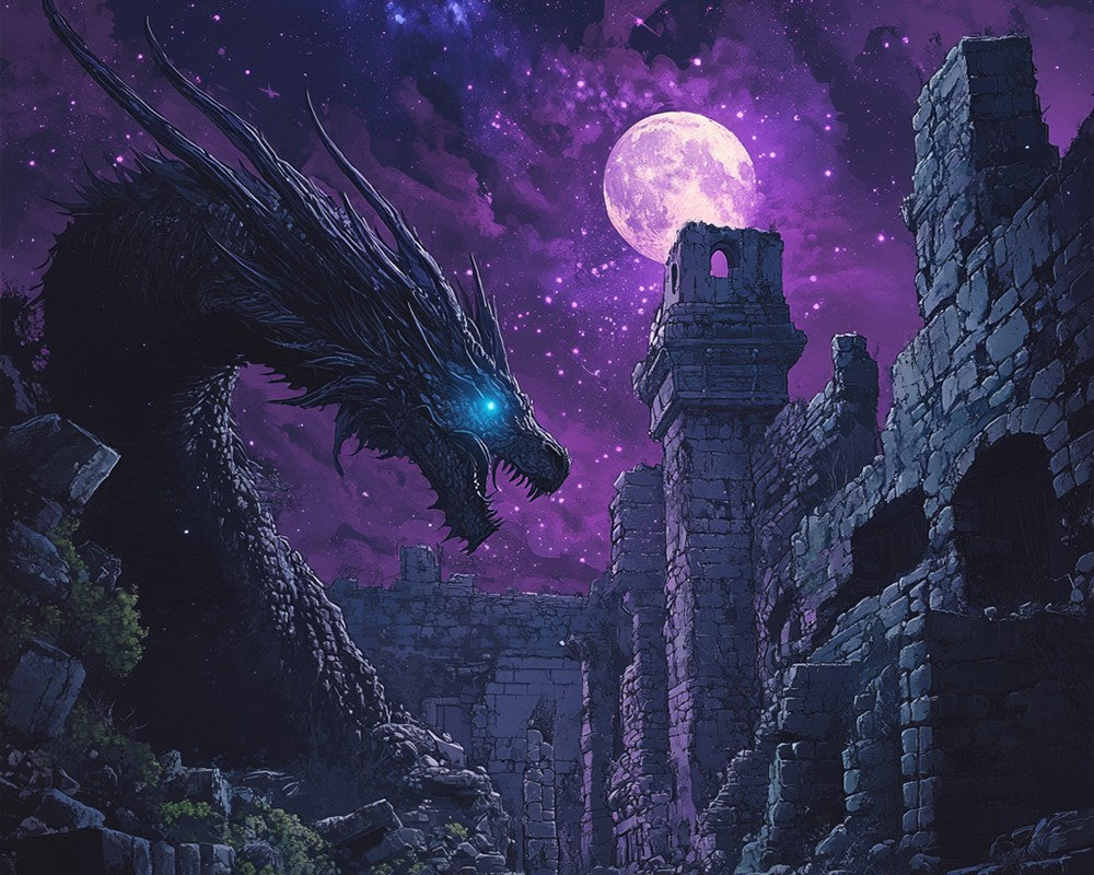 Shadow Dragon in Ancient Ruins
