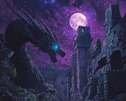 Shadow Dragon in Ancient Ruins