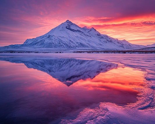Snow Capped Mountain Reflection